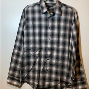 John Varvatos ⭐️ USA Plaid Long Sleeve Shirt